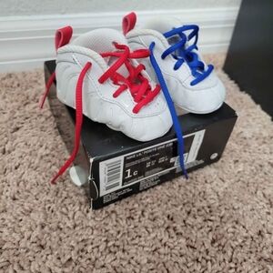 Nike "Lil posite" Red and blue crib booties (baby shoes)